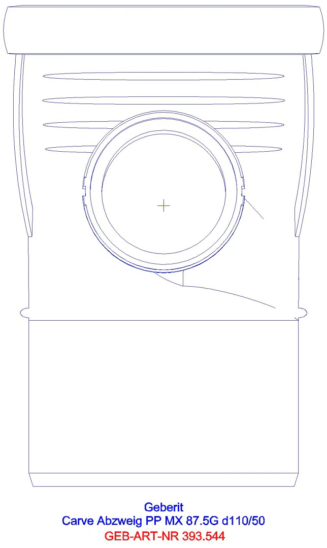 GE Silent-Pro Carve Abzweig 87,5Gr, m. 3 Muffen, d110/90_393544141_a
