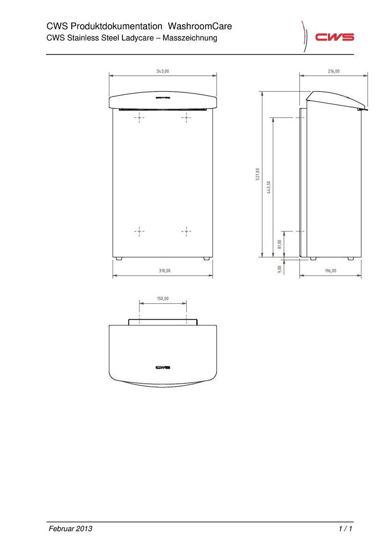 Stainless Steel Ladycare Box
