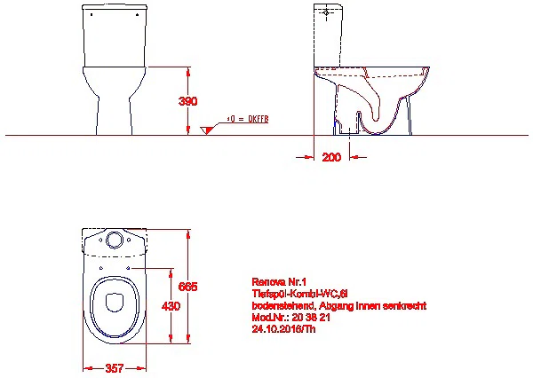 Renova Stand-WC für AP-SPK aufgesetzt Abgang vertikal_kgv_r1_203821