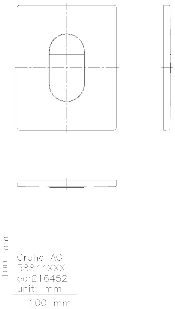 GROHE WC-Betätigung Arena Cosmopolitan 38844 senkrechte Montage phantom black