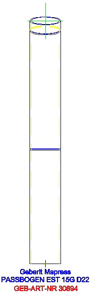 GE Mapress Edelstahl Passbogen 15Gr d22_30894_L
