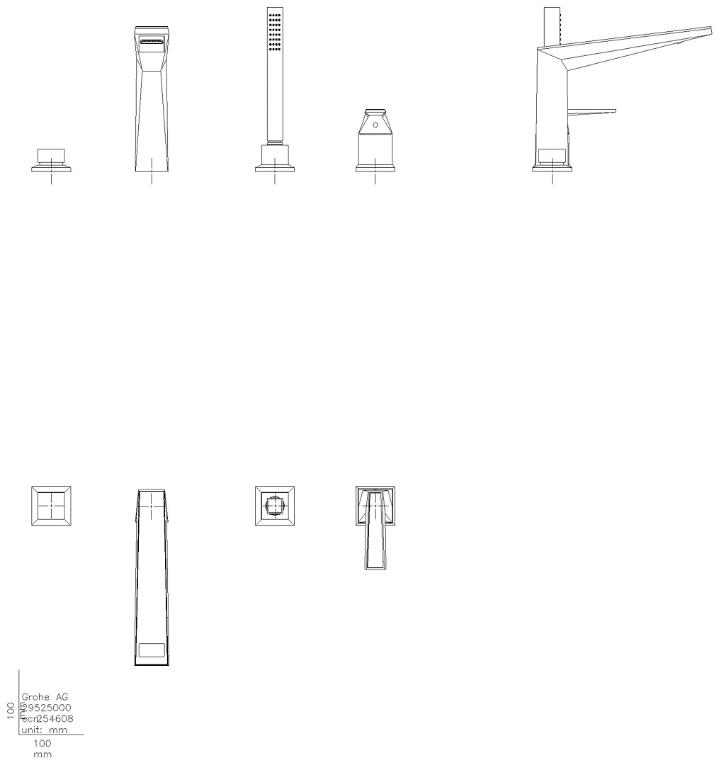 GROHE 4L-Wannenkomb. Allure Brilliant PC 29525 Griff WA-Caesarstone chrom