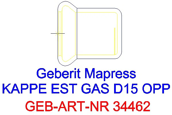GE Mapress Edelstahl Kappe d15 (Gas)_34462_A