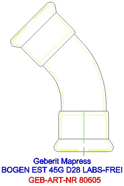 GE Mapress Edelstahl Bogen 45Gr d28 (LABS-frei)_80605_A