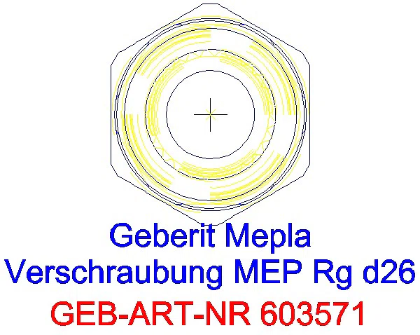 GE Mepla Verschraubung Rg d26_603.571.00.5_L