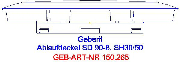 GE Ablaufdeckel d90 zu Geberit Duschwannenablauf mattverchromt SH30/50_150.265.46.1_A