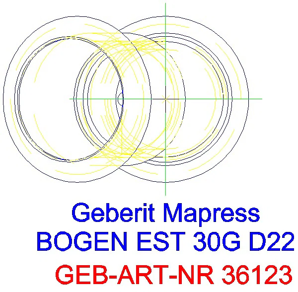 GE Mapress Edelstahl Bogen 30Gr d22_36123_G