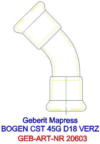 GE Mapress C-Stahl Bogen 45Gr d18 verzinkt_20603_A