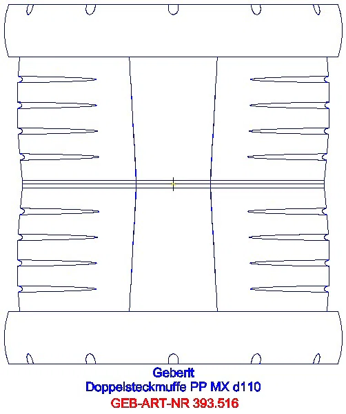 GE Silent-Pro Doppelsteckmuffe d110mm_393.516.14.1_L
