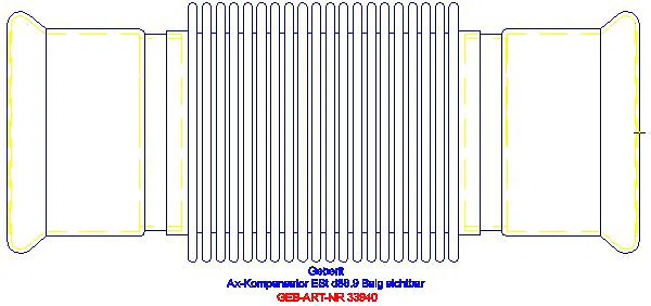 GE Mapress Edelstahl Axialkompensator mit Pressmuffen d88,9_33940_A