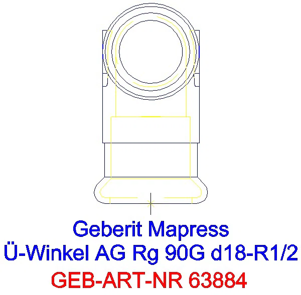 GE Mapress Kupfer Übergangswinkel 90Gr mit AG Rg d18-R1/2_63884_L