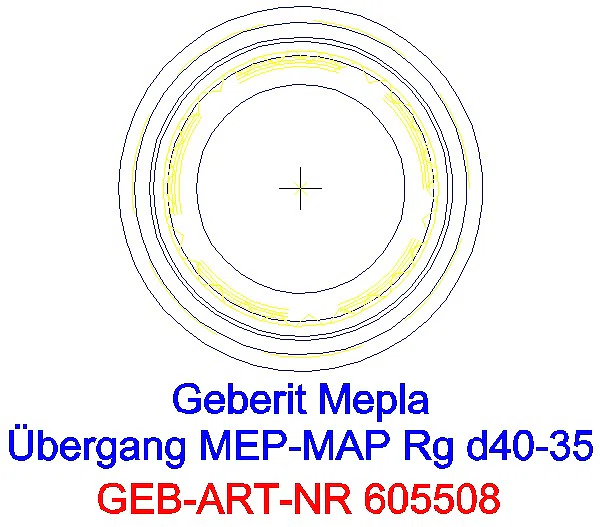 GE Mepla Übergang auf Mapress mit Einschubende Rg d40-35_605.508.00.5_L