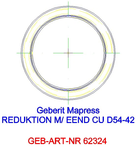 GE Mapress Kupfer Reduktion mit Einschubende d54-42_62324_A
