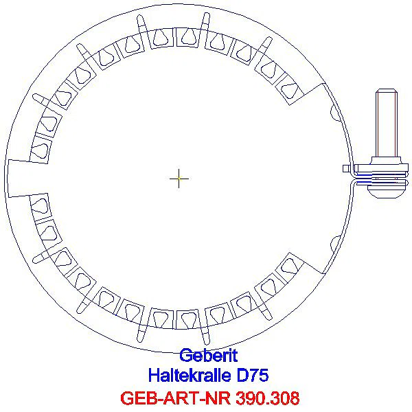 GE Silent-PP Haltekralle d75_390.308.14.1_L