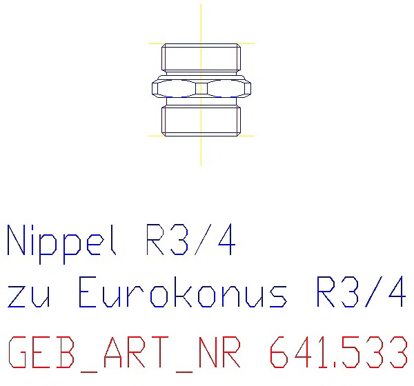 GE Übergang Eurokonus mit AG Ms G3/4-EuG3/4_641.533.00.1_L