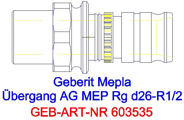 GE Mepla Übergang mit AG Rg d26-R1/2_603.535.00.5_A