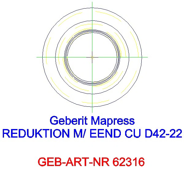 GE Mapress Kupfer Reduktion mit Einschubende d42-22_62316_A