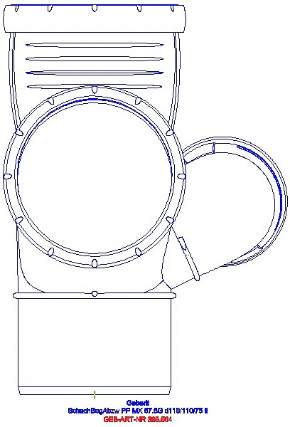 GE Silent-Pro Schachtbogenabzweig 87,5Gr d110/110/75 links_393.564.14.1_L