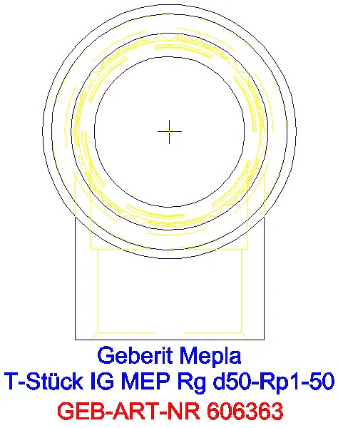GE Mepla T-Stück mit IG Rg d50-Rp1-50_606.363.00.5_L