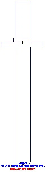 GE Waschtischarmatur Brenta Wandmontage mit UP-Funktion Netz L 22cm o. Mischer_116.291.21.1_G