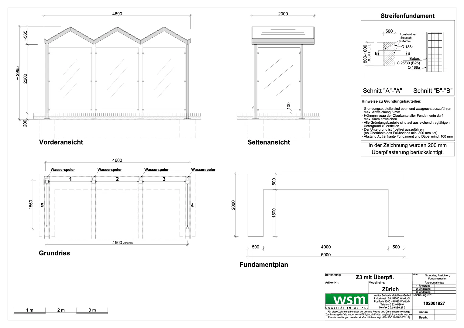 WSM Überdachungssystem Zürich
