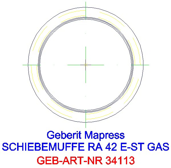 GE Mapress Edelstahl Schiebemuffe d42 (Gas)_34113_L