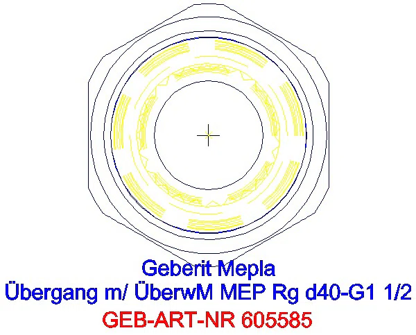 GE Mepla Übergang mit Überwurfmutter Rg d40-G1 1/2_605.585.00.5_L