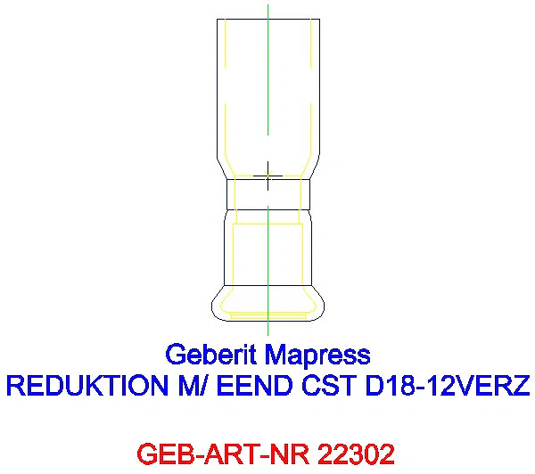 GE Mapress C-Stahl Reduktion mit Einschubende d18-12 verzinkt_22302_G