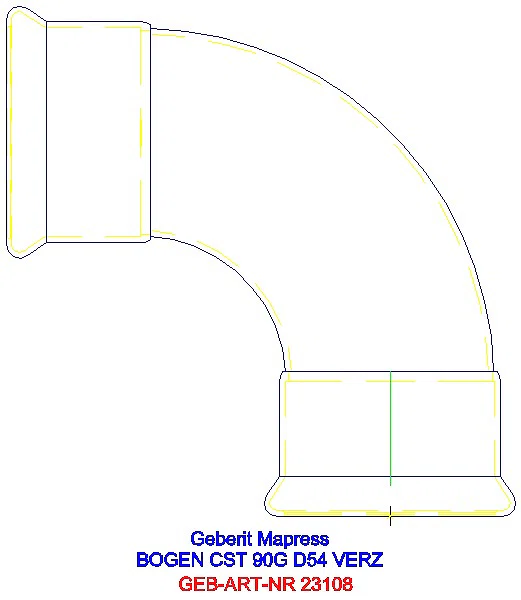 GE Mapress C-Stahl Bogen 90Gr d54 verzinkt_23108_A