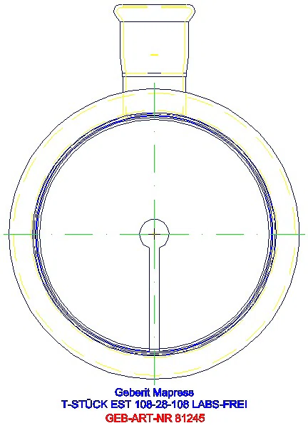 GE Mapress Edelstahl T-Stück reduziert (LABS-frei) d108-28-108_81245_L