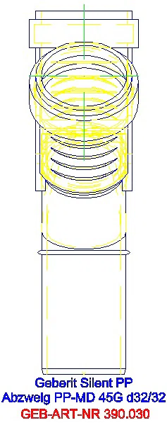 GE Silent-PP Abzweig 45Gr d32/32_390.030.14.1_L