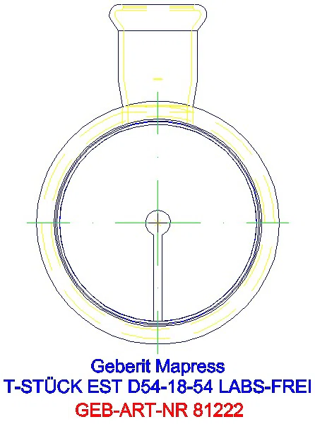 GE Mapress Edelstahl T-Stück reduziert (LABS-frei) d54-18-54_81222_L