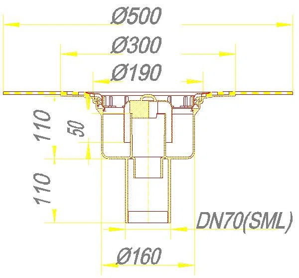 DALLMER Ablaufgehäuse 61 GA DallBit, DN 70 SML