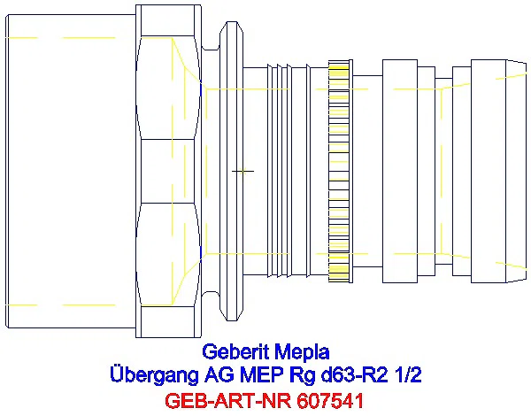 GE Mepla Übergang mit AG Rg d63-R2 1/2_607.541.00.5_A