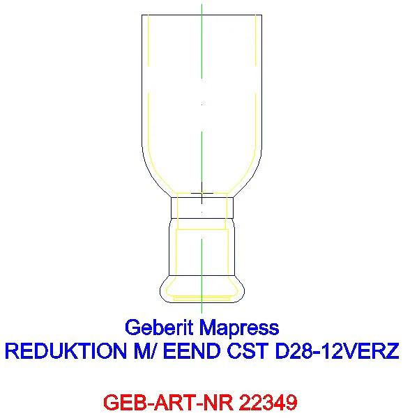 GE Mapress C-Stahl Reduktion mit Einschubende d28-12 verzinkt_22349_G