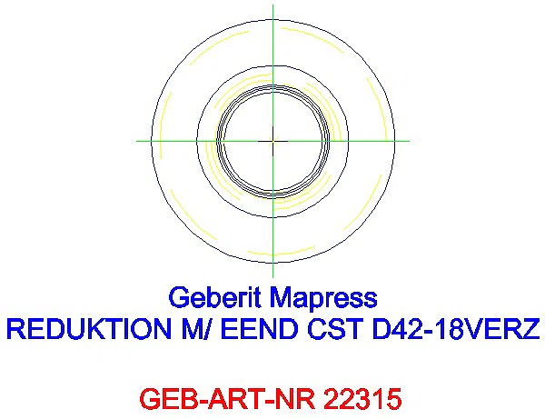 GE Mapress C-Stahl Reduktion mit Einschubende d42-18 verzinkt_22315_A