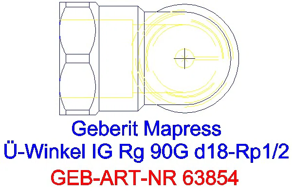 GE Mapress Kupfer Übergangswinkel 90Gr mit IG Rg d18-Rp1/2_63854_G