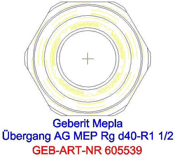 GE Mepla Übergang mit AG Rg d40-R1 1/2_605.539.00.5_L