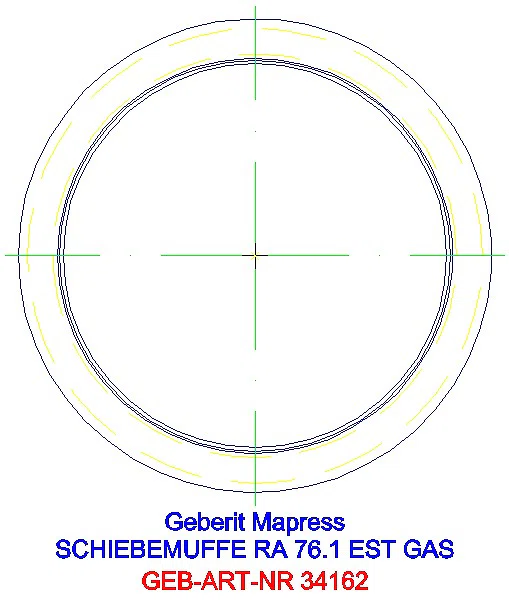 GE Mapress Edelstahl Schiebemuffe d76,1 (Gas)_34162_L