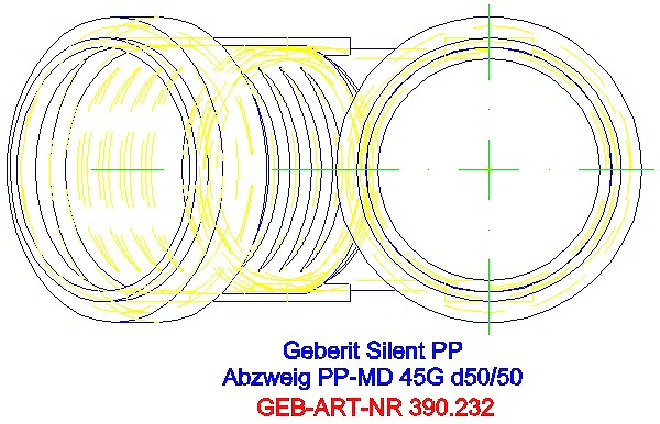 GE Silent-PP Abzweig 45Gr d50/50_390.232.14.1_G