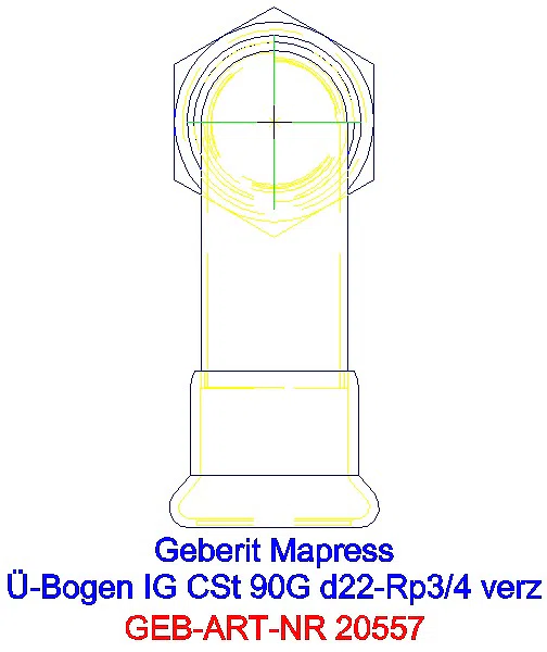GE Mapress C-Stahl Übergangsbogen 90Gr mit IG d22-Rp3/4 verzinkt_20557_G