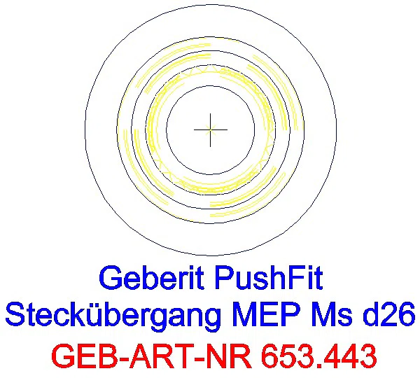 GE Mepla Übergang auf Verteiler mit Steckanschluss Ms d26_653.443.00.1_A
