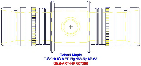 GE Mepla T-Stück mit IG Rg d63-Rp1/2-63_607.360.00.5_G