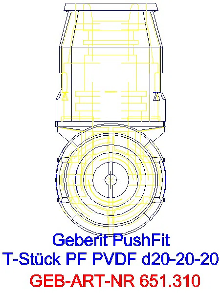 GE PushFit T-Stück egal PVDF d20-20-20_651.310.00.1_L