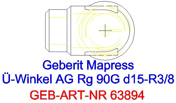 GE Mapress Kupfer Übergangswinkel 90Gr mit AG Rg d15-R3/8_63894_G