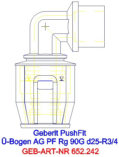 GE PushFit Übergangsbogen 90Gr mit AG Rg d25-R3/4_652.242.00.1_L