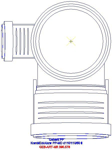 GE Silent-PP Kombiabzweig 87,5Gr links d110/110/50_390.578.14.1_G