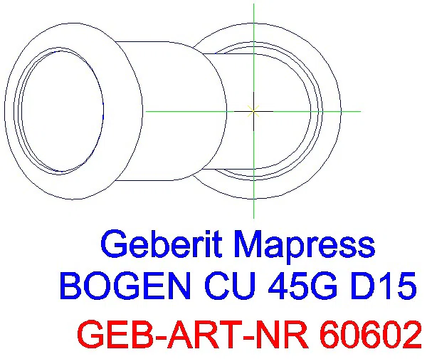 GE Mapress Kupfer Bogen 45Gr d15_60602_G