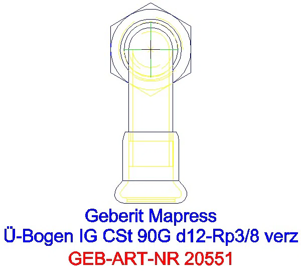 GE Mapress C-Stahl Übergangsbogen 90Gr mit IG d12-Rp3/8 verzinkt_20551_G