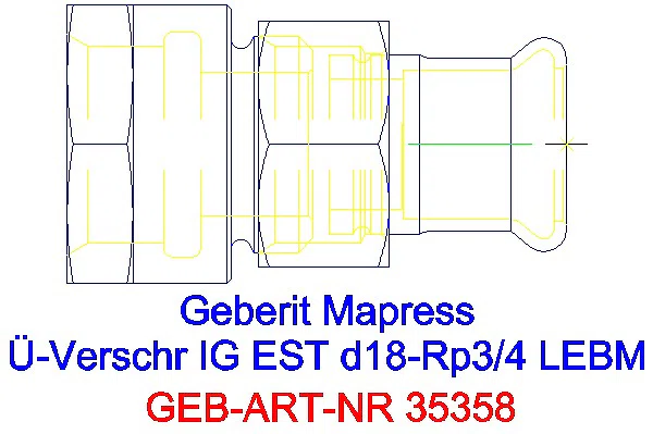 GE Mapress Edelstahl Übergangsverschr. mit IG ÜM aus ESt d18-Rp3/4_35358_G